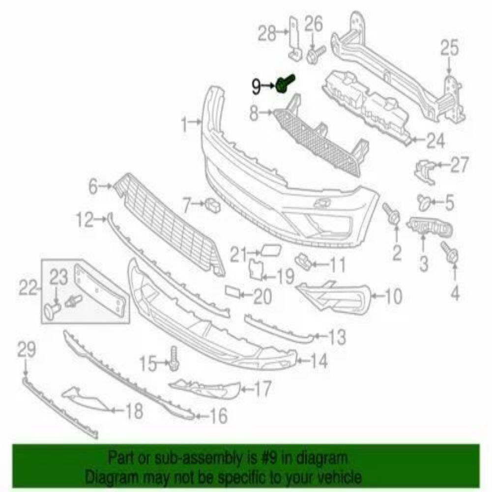 N10642103 Center Support Bolt for VW Various Years Q