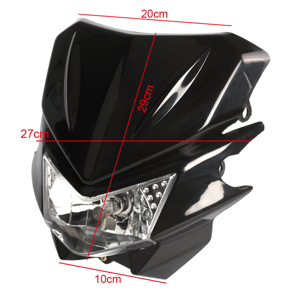 Plastic headlights, high/low, suitable for streetlights, rectifier signals