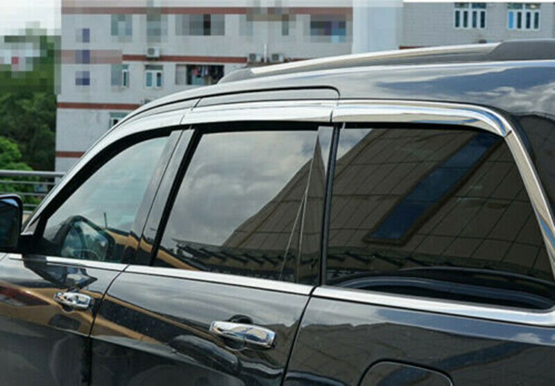 for Jeep Grand Cherokee 2011-2020 Chrome Window Visor Vent Shades Sun Rain Guard