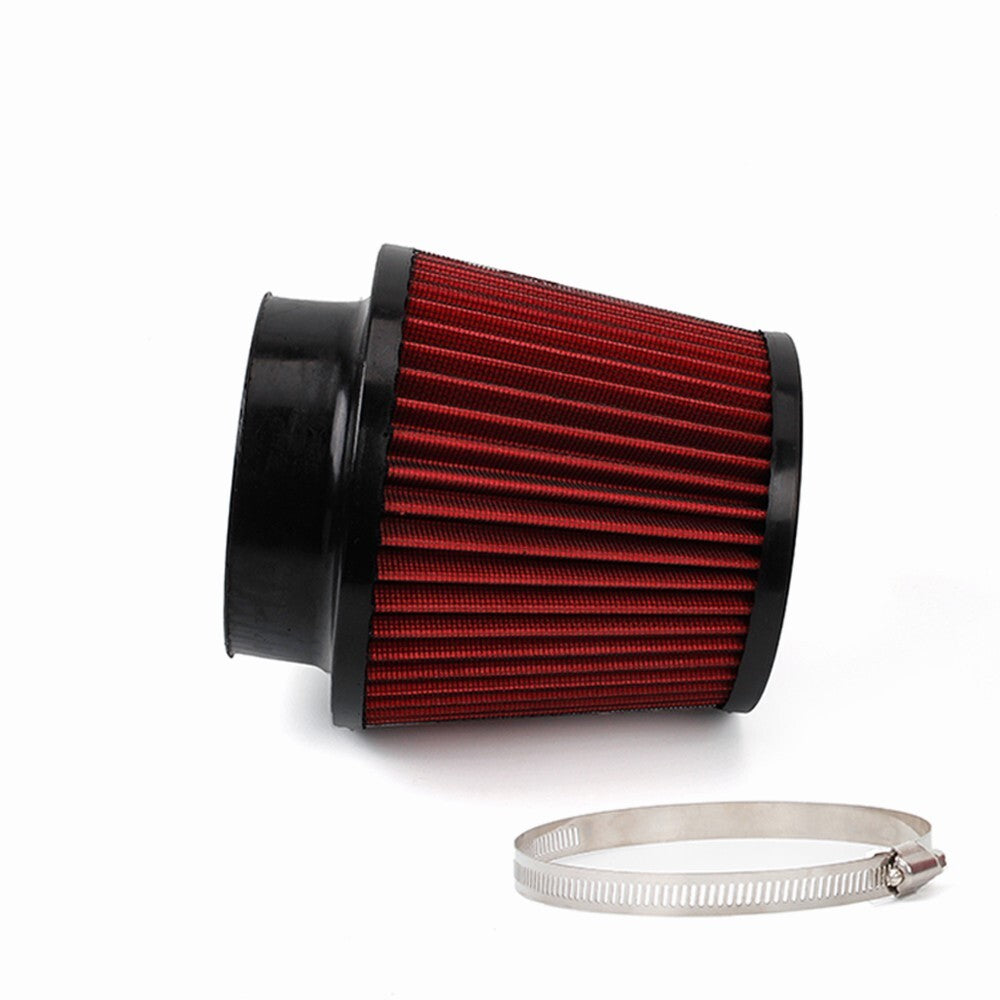 Universal 3 Red High Flow Inlet Cold Air Intake Cone Replacement Dry Air Filter