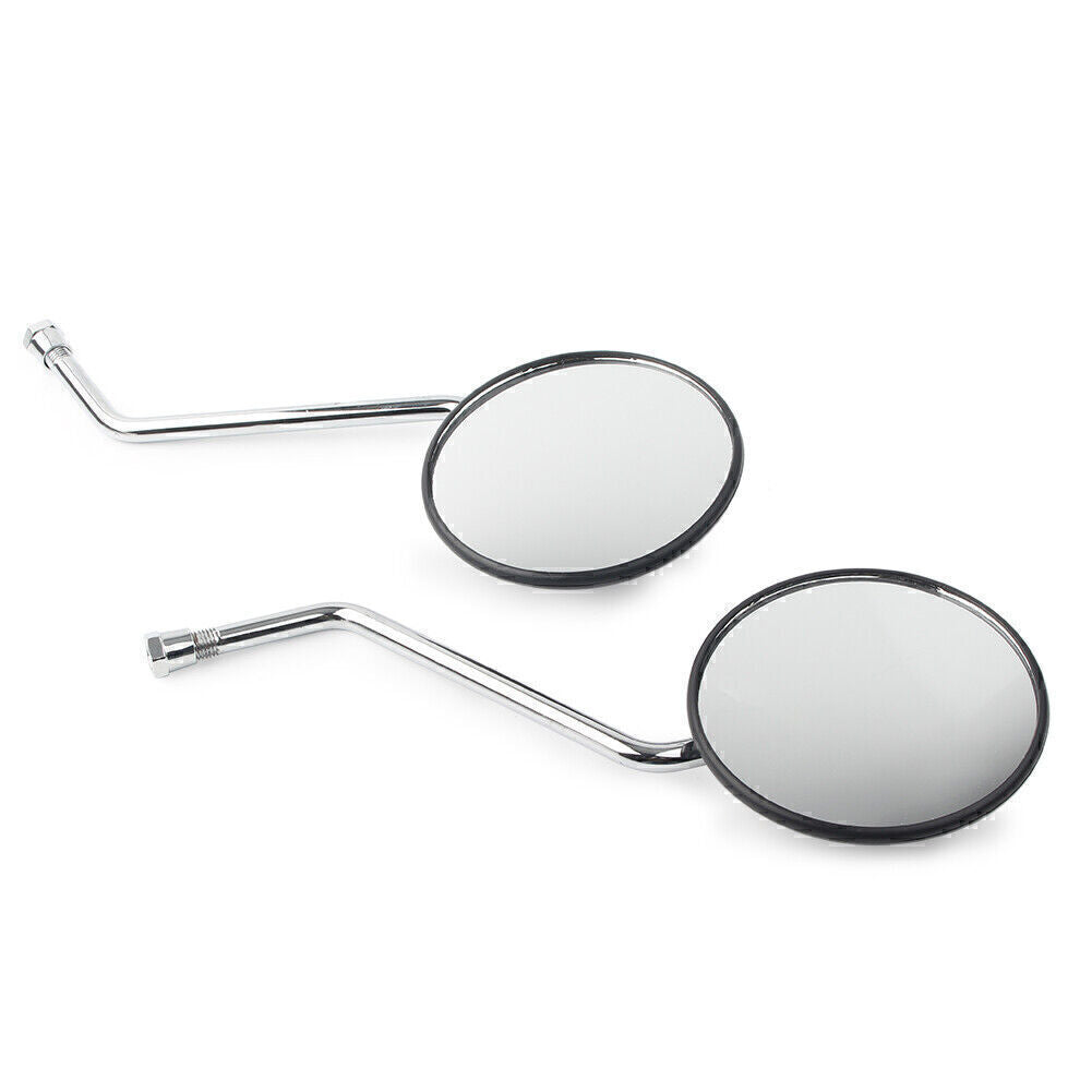 for Suzuki Pair 10mm Motorcycle Rear View Rearview Side Round Mirrors Universal Q