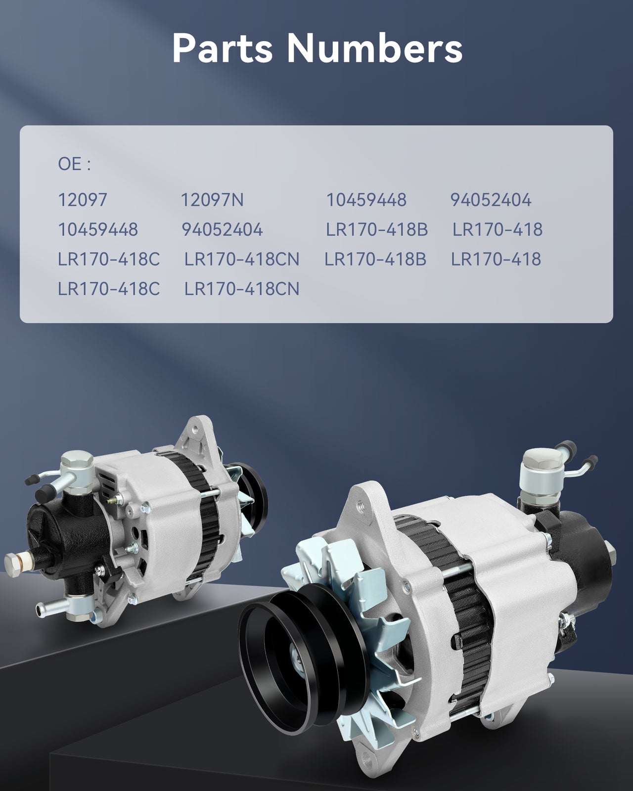 For 1995-1996 for Chevrolet W3500 Tiltmaster L4 3.9L New Silver Alternator 12097
