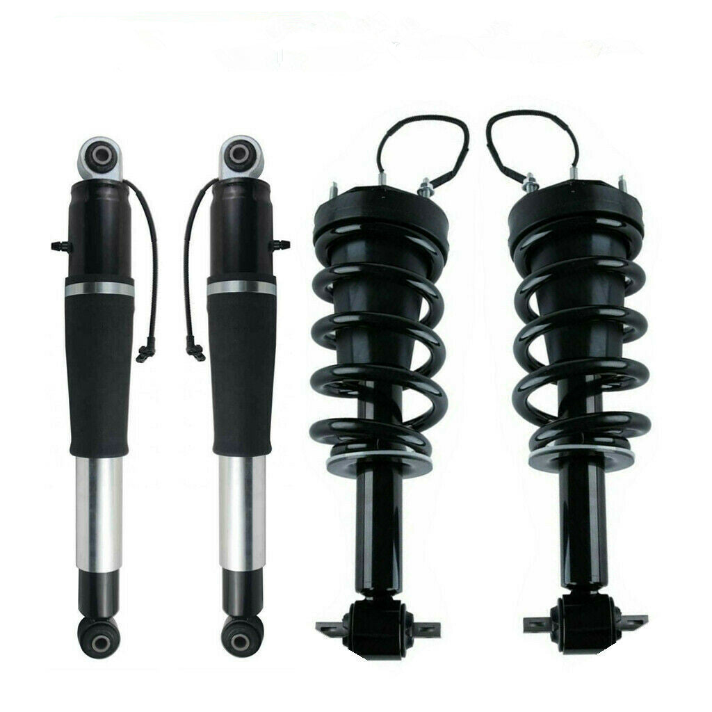4X for Chevy Suburban for Cadillac for Escalade Front Rear Struts Assys Shock w/Magnetic