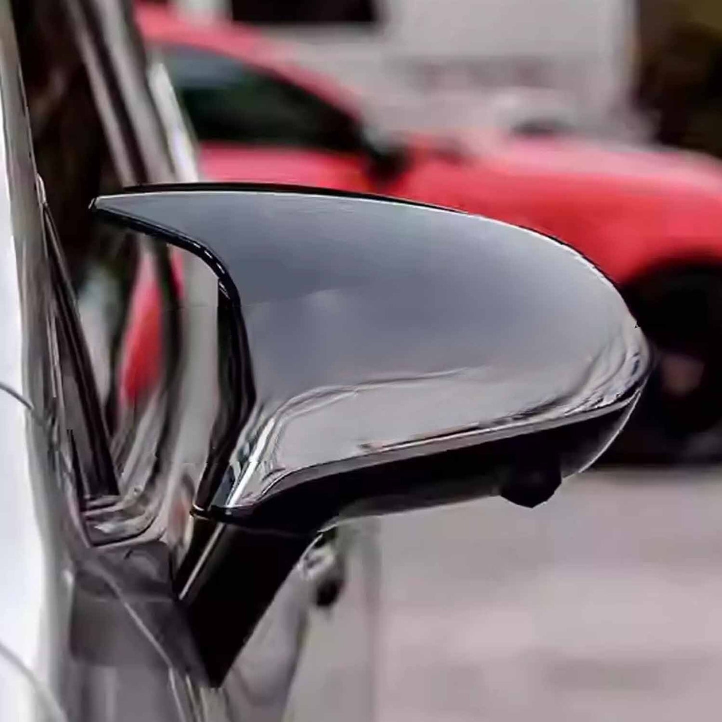 Glossy Black OX Horn Side Rearview Mirror Cover Trim For 2015-2024 for Lexus RX NX
