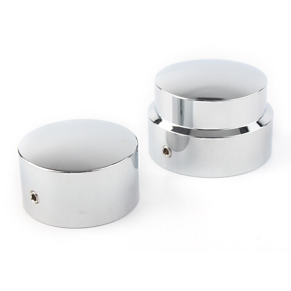 for Harley 2015-Later XG 2008-Later XL Dyna 2x Chrome Rear Axle Nut Cover Sets