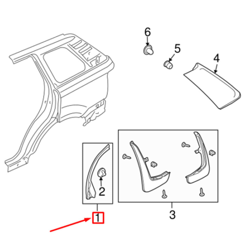 Rear Flare Wheelarch Moulding for Land Rover for Range Rover Sport 2006-13 LR031456
