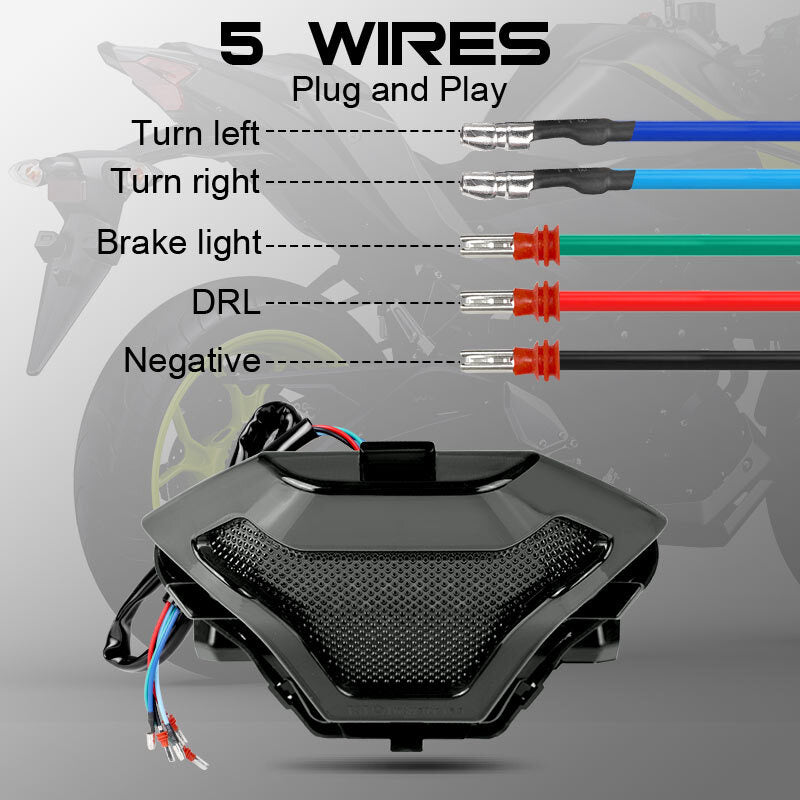 LED Tail Light Turn Signal Integrated for YAMAHA MT07 MT03 MT25 YZF R3 R25 LC150