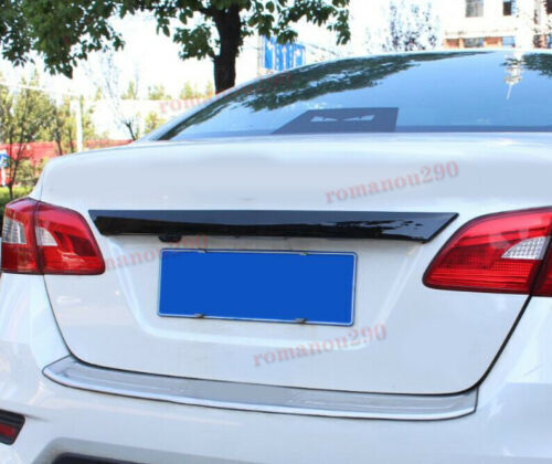 2X for Nissan Sentra 2016-2019 ABS Glossy Black Front Grille Rear Door Lid Trim