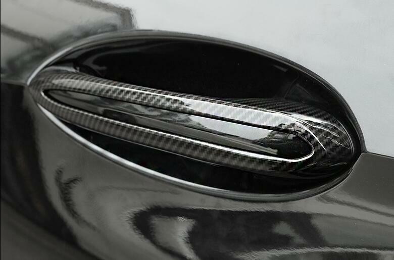 4P Carbon Fiber Look Outside Door Handle Cap Cover Trim for BMW X3 G01 2018-2021