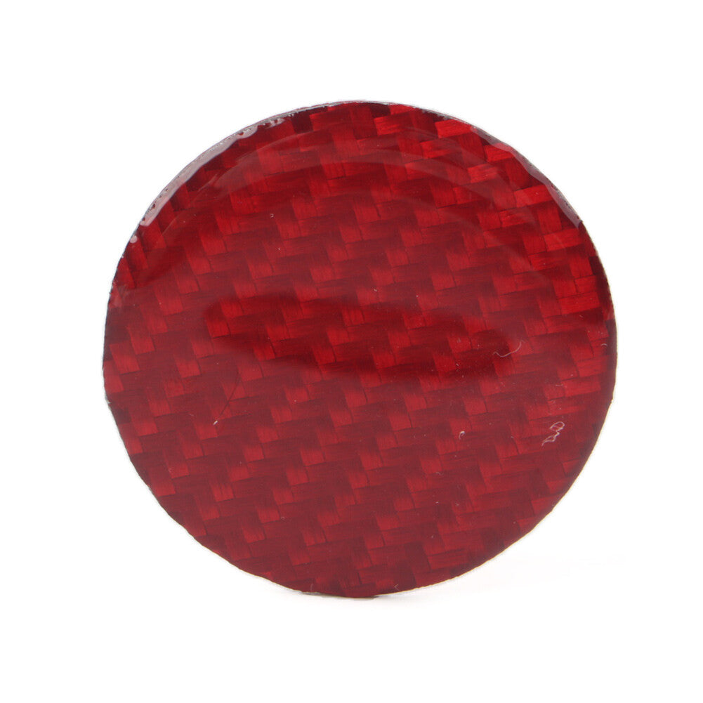 Carbon Fiber Red Central Console Knob Button Cover Trim for Jeep Grand Cherokee