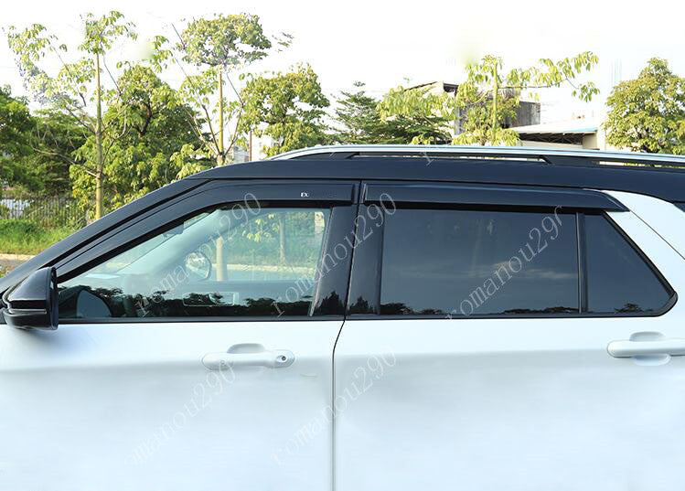 for Ford Explorer 2020-2024 Black Window Wind Visors Rain Guard Vent Deflectors