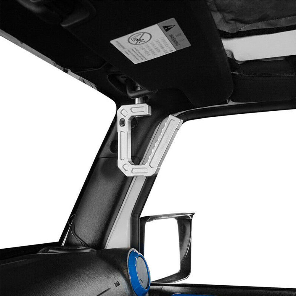 Aluminum front grip handle compatible with for Jeep for Wrangler JK 2007-2018 Silver