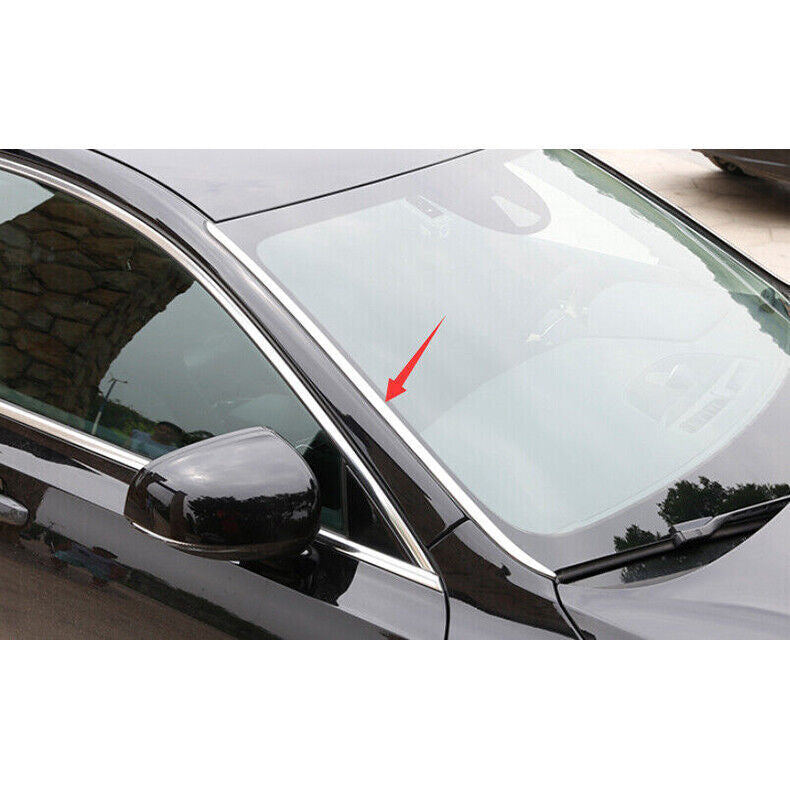 for Volvo S90 2017-22 Chrome Steel A-Pillar Panel Windshield Molding Strip Trim