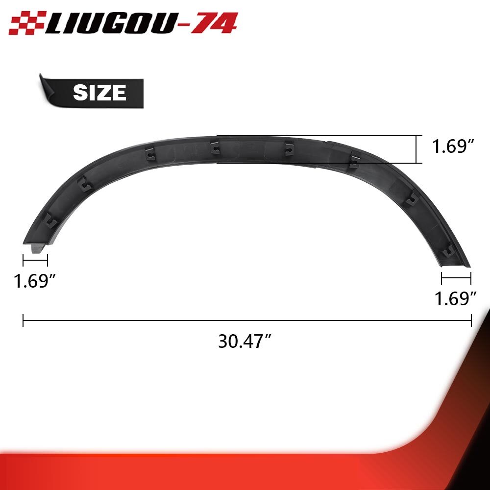 Rear Fender Wheels FlareTrim Formed LH Driver Fit for 2013 - 2022 Trax - v