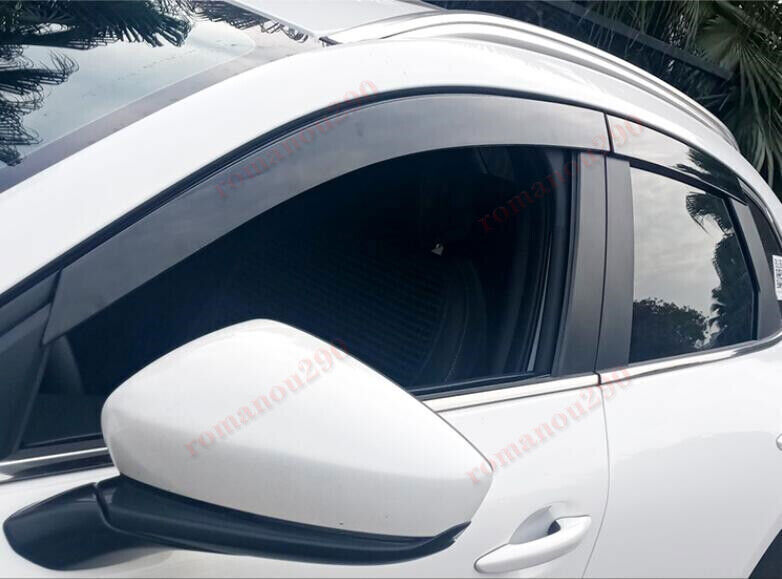 for Mazda CX-30 2020-2024 Smoky Window Visors Sun Rain Guard Vent Shielding Trim