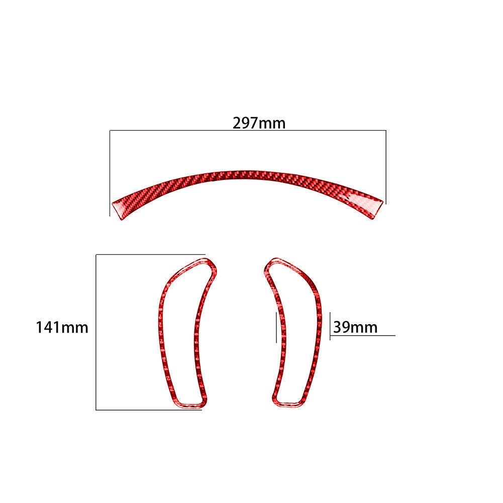 3Pcs Gloss Black Side Door Horn Trim Cover Decoration for Audi Q5 2009-2017 v