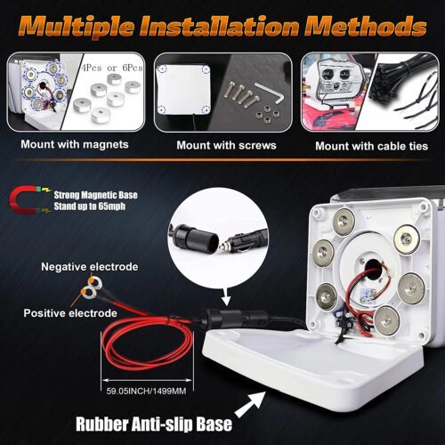 Remote Control 60W LED Wireless Spotlight Marine Boat Car Truck Searchlight