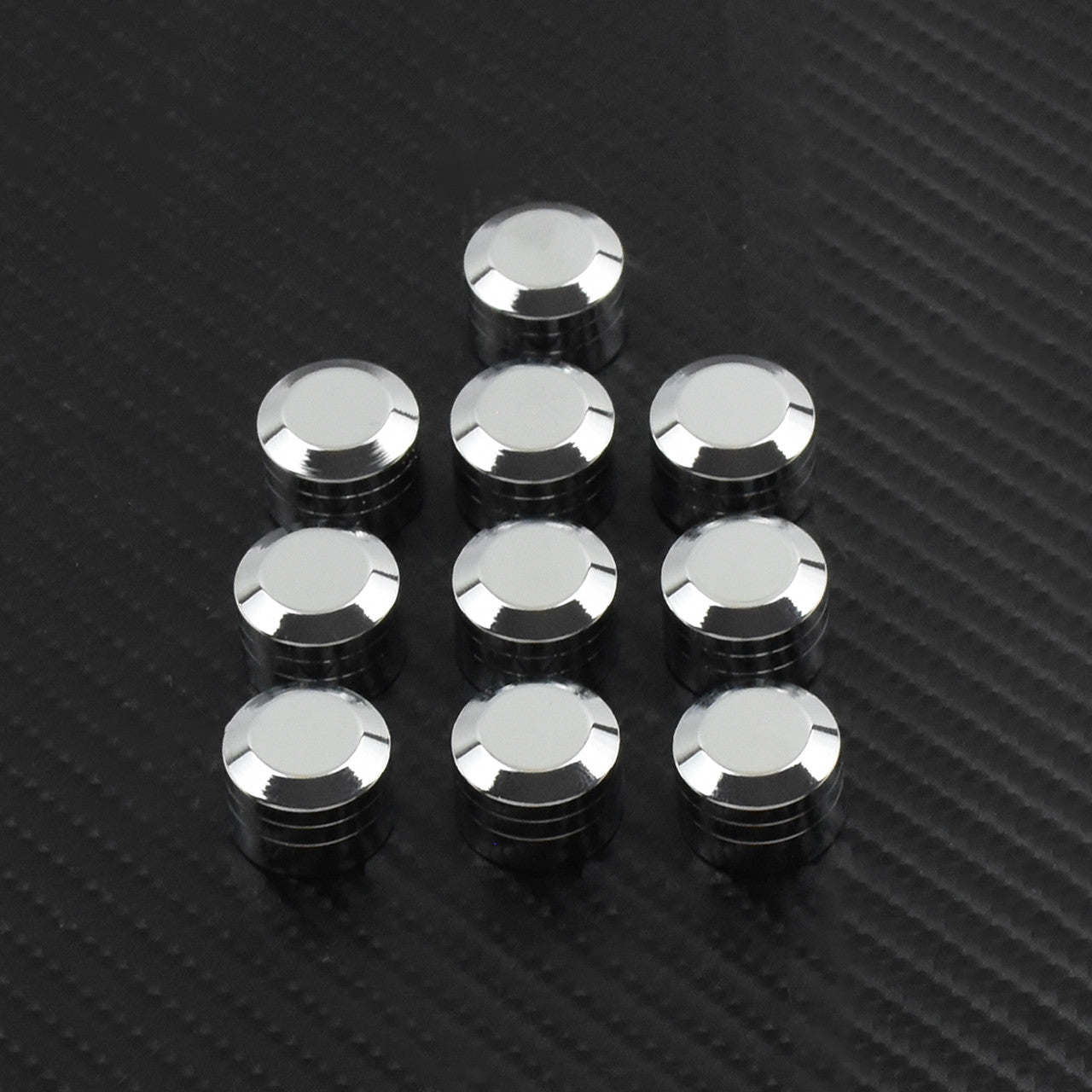 10pcs Schrauben Abdeckungen 9mm Inner Hole Bolt Cover Cap Fit for Harley Chrome Q