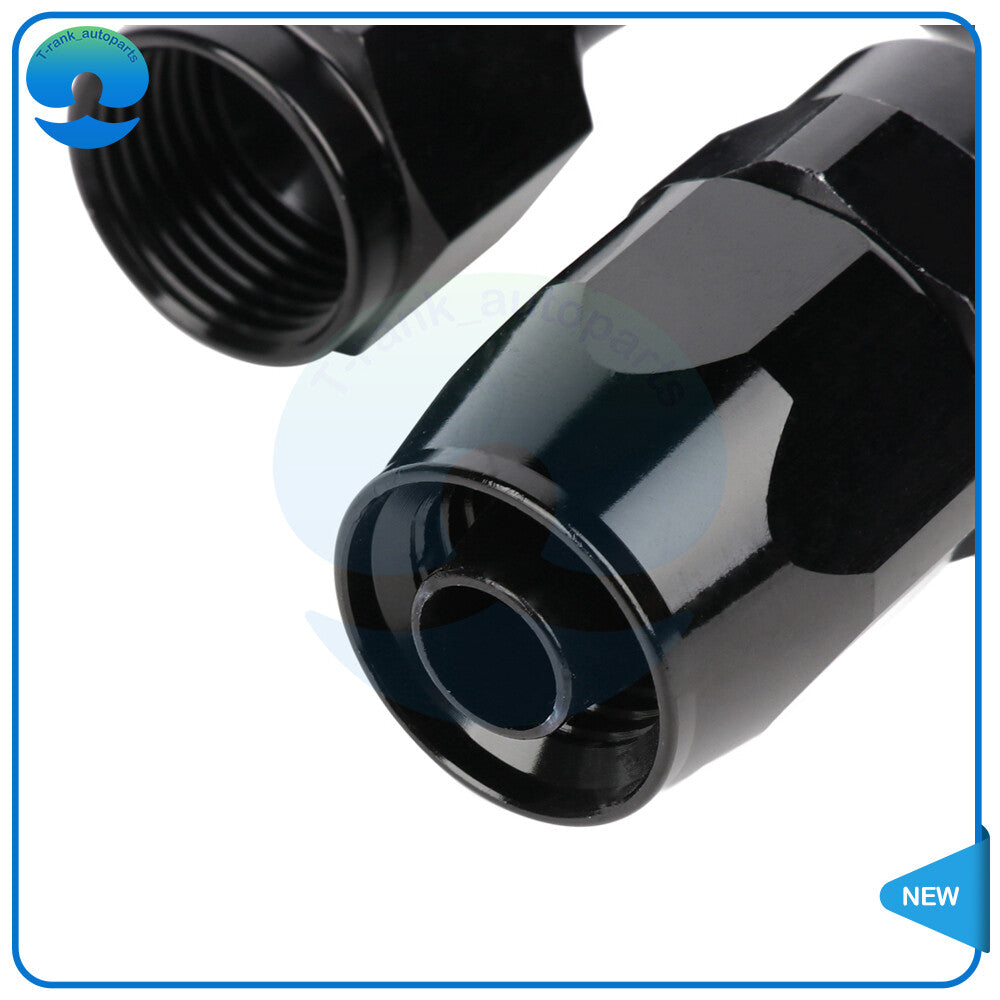 2PC 8AN AN-8 180¡ã Degree Swivel Fuel Oil Gas Line PTFE Hose End Fitting Black