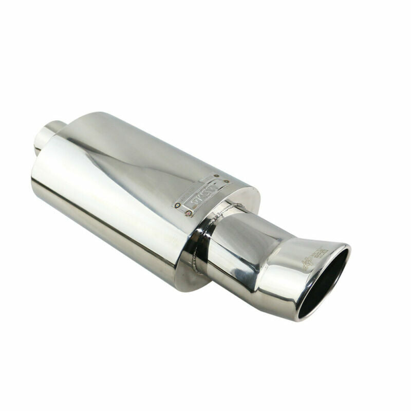 2.5 ID Sport Sound Muffler Tip Exhaust Tip Auto Car Resonator Sliver 444mm JZZ