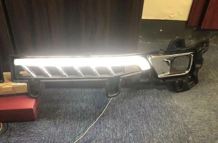 Pair 3 Color LED DRL front bumper light Fit for Toyota for Land Cruiser 2016-2021