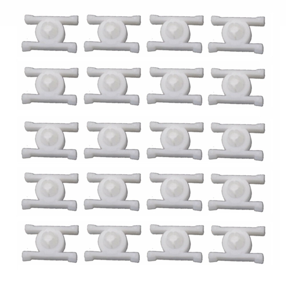 20X Trim Clips For E10 E21 E30 Exterior Bumpstrip Door Moulding Strip White v