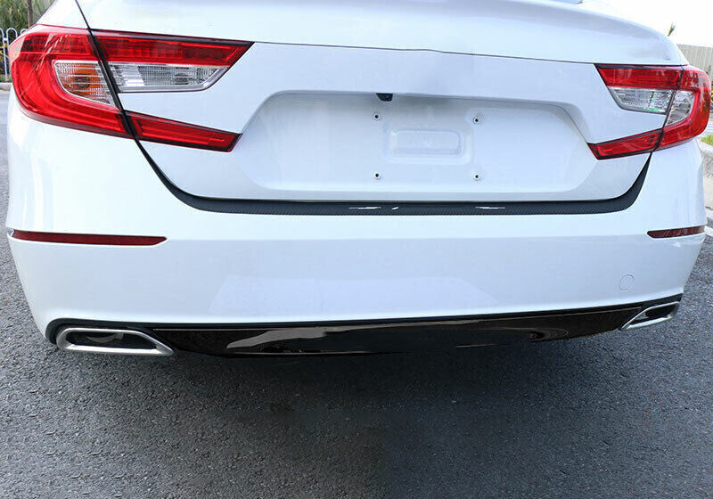 for Honda Accord 10th 2018-2022 Piano Black Steel Rear Bumper Guard Panel Trim