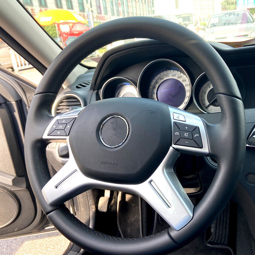 Steering Wheels Chrome Cover for Mercedes Benz C Class 2008-14 W204 Q