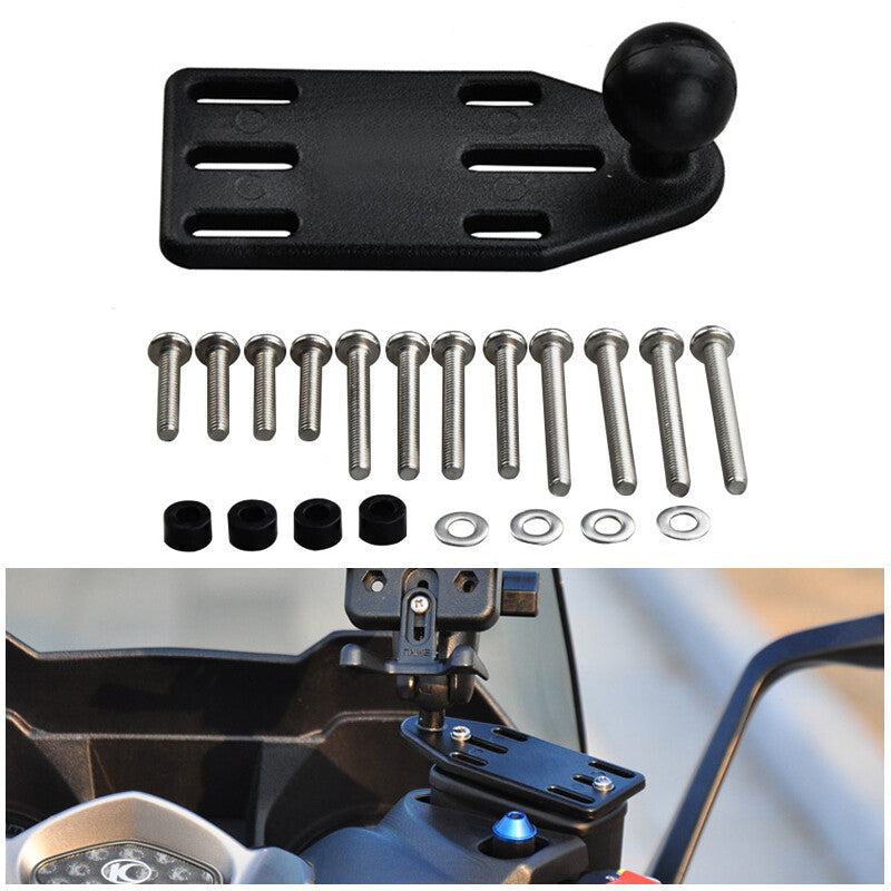 1 Ball Motorcycle Cylinder Lever Reservoir Cap Mount Base for GPS Bracket Set v