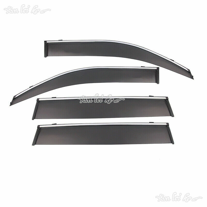 Window Visor Sun Rain Wind Guard for Toyota Prado FJ150 2010-2020 W/Chromed Trim