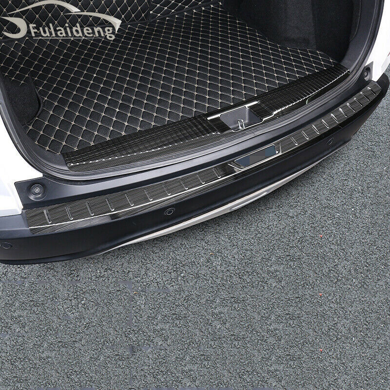 2Pcs Black Rear Bumper Protector Sill Plate Cover for Honda Vezel HR-V 2016-2020