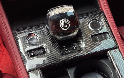 for Jaguar F-PACE 2021-2023 1PCS Console Gear Shift Frame Dry Carbon Fiber Steel