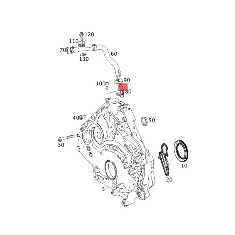 0099974272 Coolant hose connector for Mercedes-Benz G63 AMG 2013-2018
