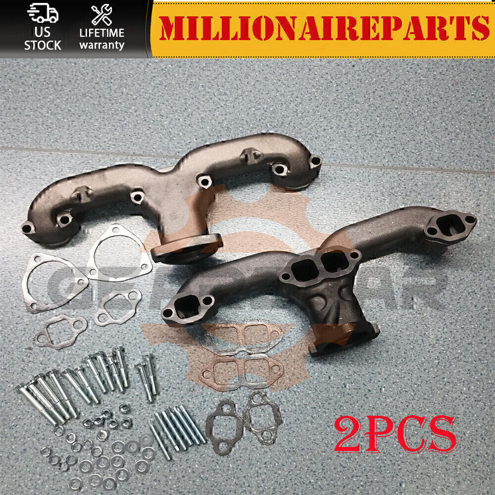 Exhaust Manifolds Rams Horn Style For Small Block for Chevy SBC 283 305 327 350 400