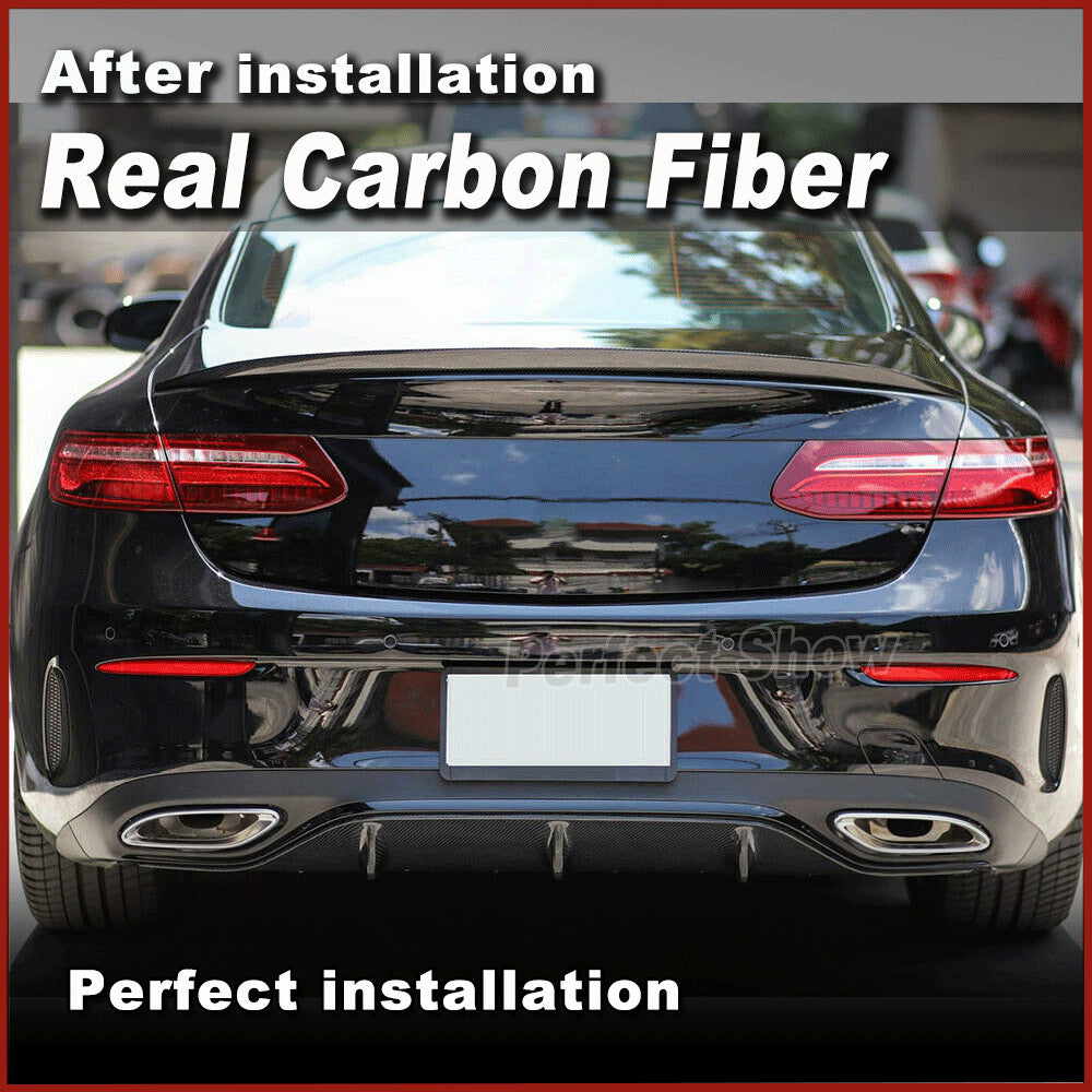 for Benz C238 A238 E400 E500 Sport 2017-18 REAL CARBON Rear Bumper Diffuser Lip