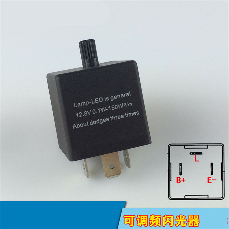 Adjustable 3-Pin Electronic LED Flasher Relay For Car Turn Signal Light Q