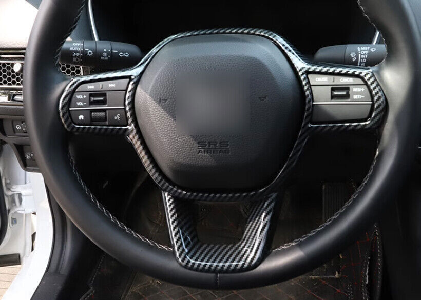 for Honda Accord 2023-24 Carbon Fiber Look Steering Wheel Button Frame Cover 1X
