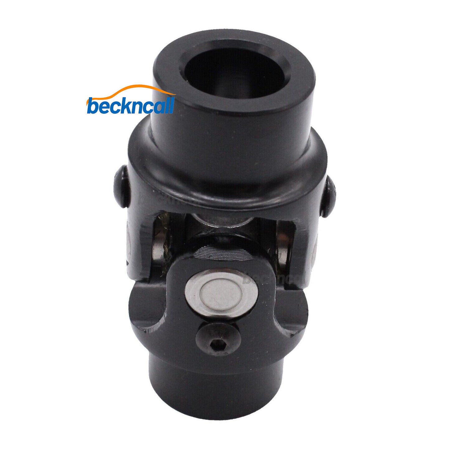 3/4 x 3/4 Double Round Single Steering Shaft U Joint Coupler Black Steel GM