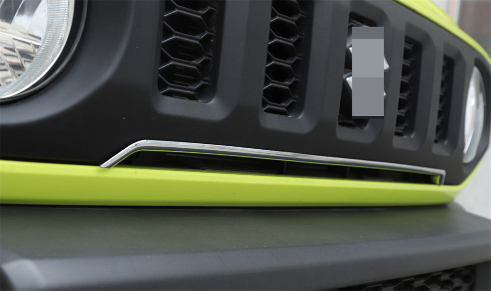 Chrome ABS Front Bumper Grille Inserts Under Strip Trim for Suzuki for Jimny 2019-23