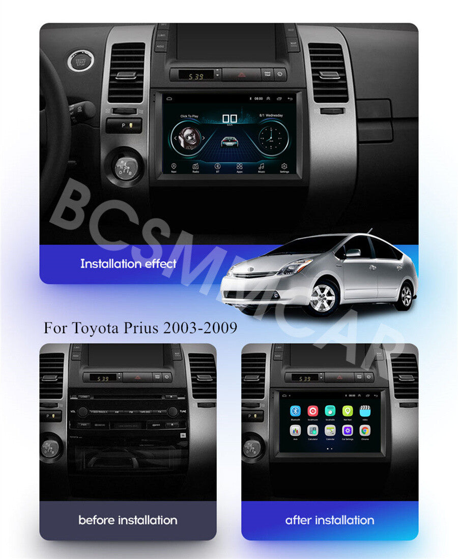 Android Navigation Touch Screen 9in Fit for Toyota Prius 2003-2009 Radio Stereo