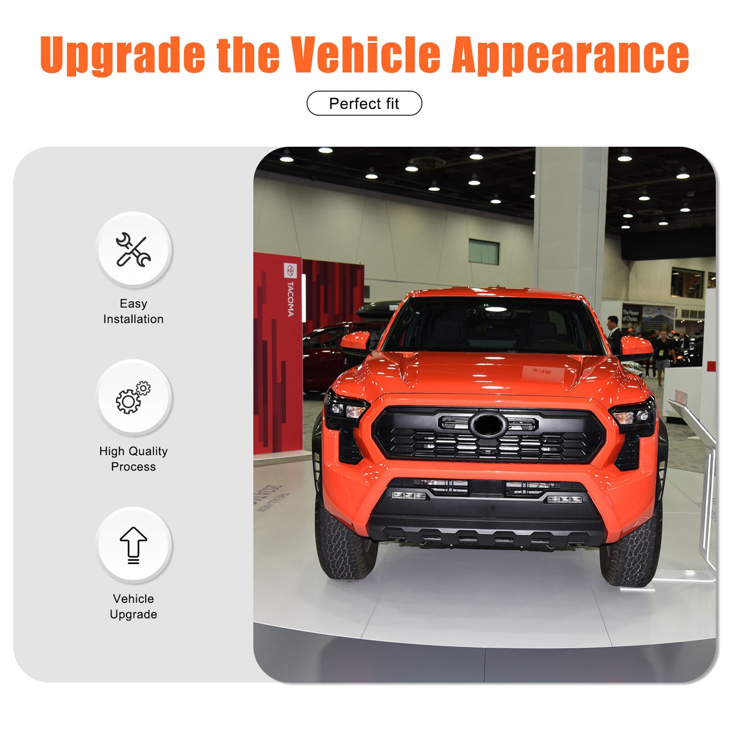Suitable for 2024 Tacoma Carbon Fiber ABS Front Side Ventilation Cover Trim (2 Pieces) n