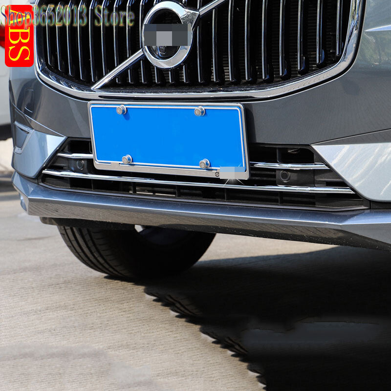 for Volvo XC60 2018-2021 Chrome Front Bottom Bumper Grille Molding decor Trim