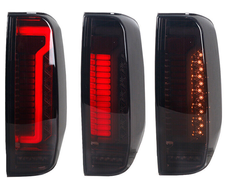 1Pair For Frontier Navara D40 2005-14 brake turn signal Tail Light Smoked v