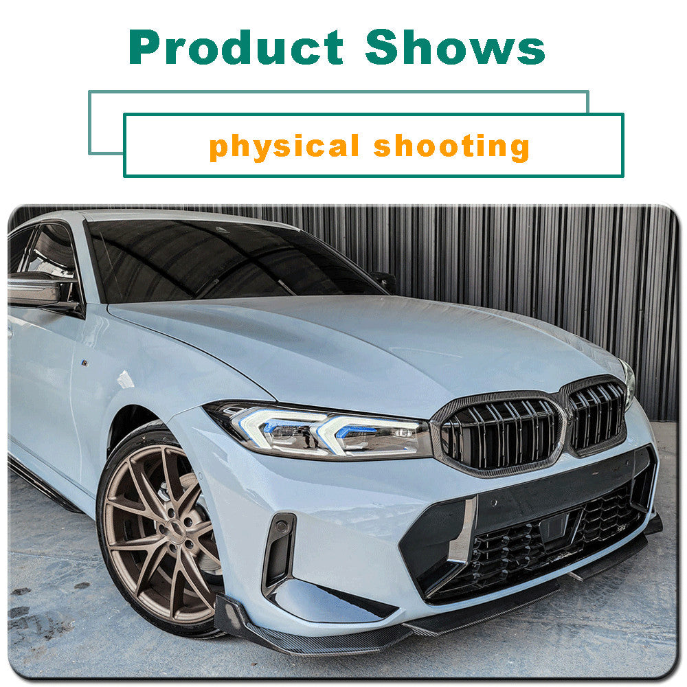 Fit for BMW 3Series G20 M340i LCI REAL CARBON Front Bumper Lip Spoiler Splitters