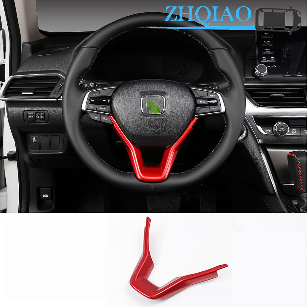 Red quality ABS Steering Wheel Moulding Cover Trim Fits for Honda Accord 2018 2019