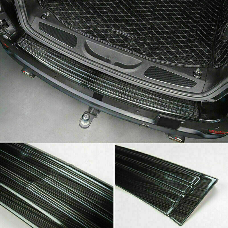 Black Rear Bumper Guard Sill Scuff Plate Pedal for Jeep Grand Cherokee 2011-2021