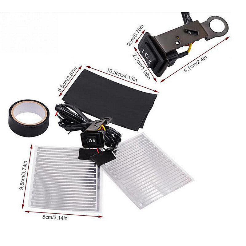 Heated Grips for Motorcycle, 12V Motorcycle Grip Handlebar Warmers v