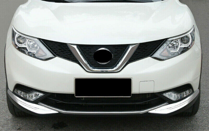 2pcs for Nissan Rogue Sport 2017-21 ABS Chrome Front Bumper Side Spoiler Cover