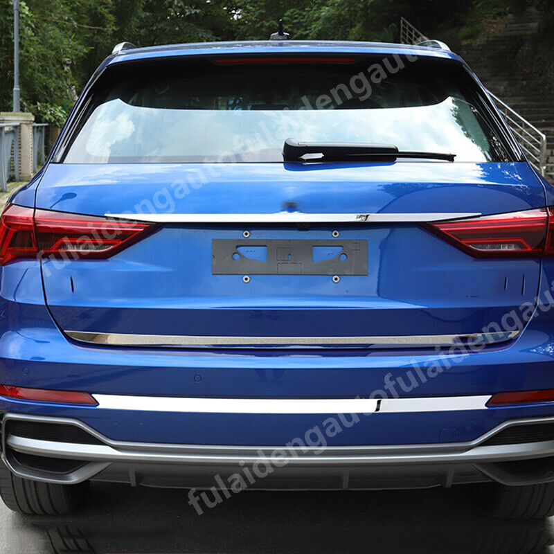 for Audi Q3 (F3) 2019-2022 Chrome Rear Bumper Cover Protector Strip Guard Trim