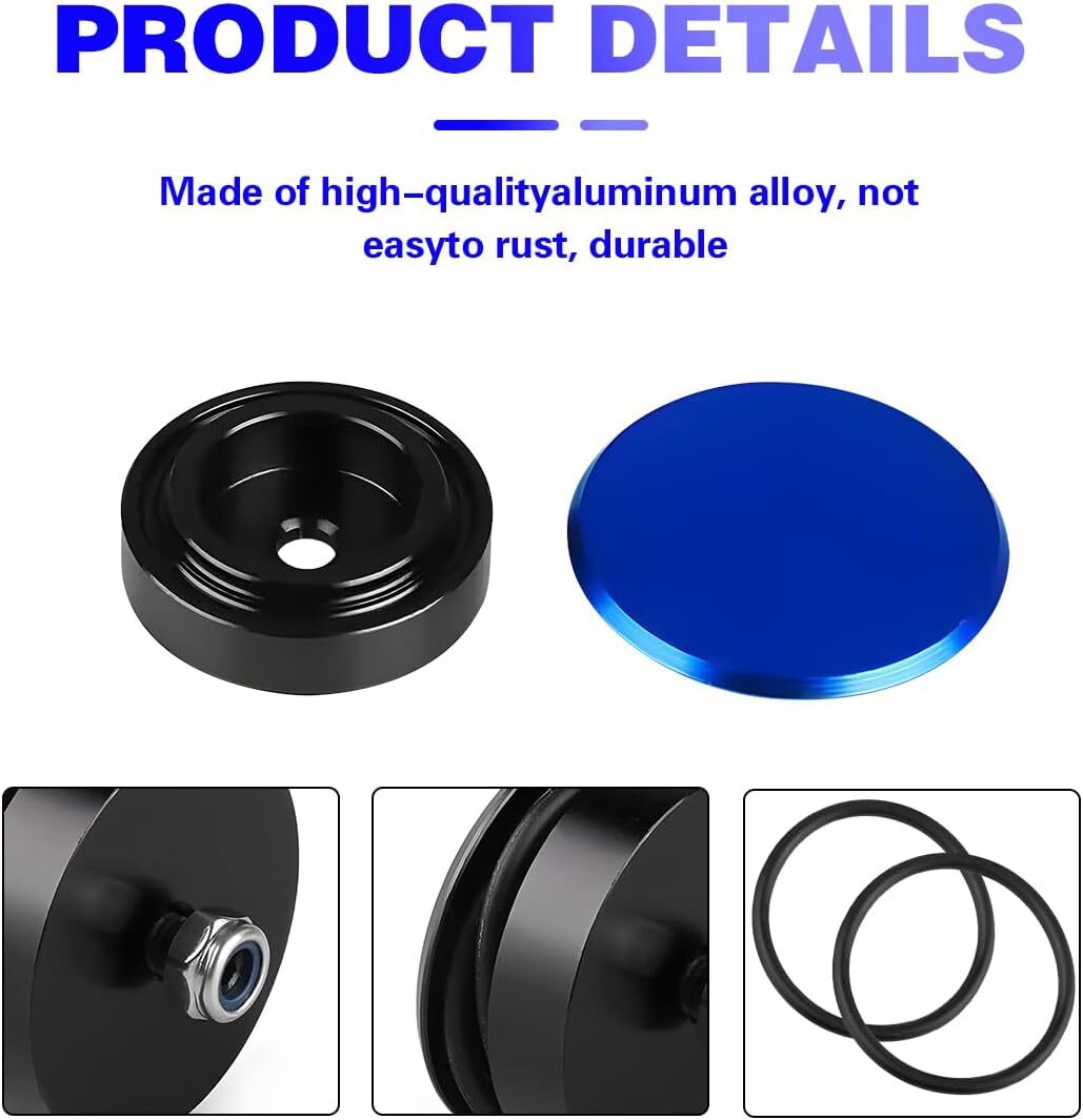 40mm Rear Wiper Block Off Delete Plug Cap Grommet for Civic Integra RSX Blue Q